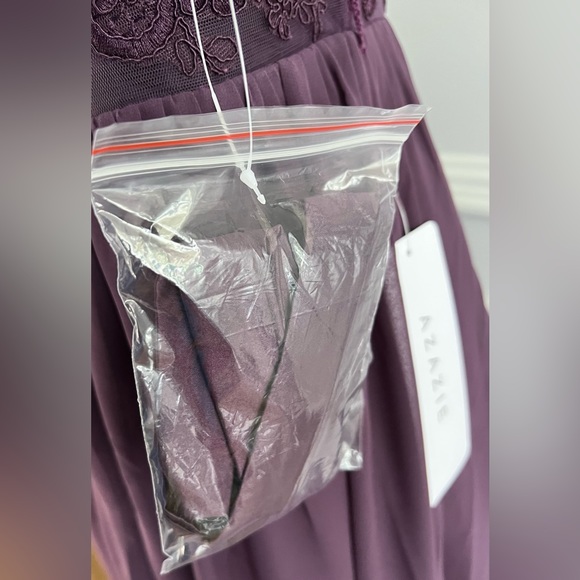 Azazie Elly Bridesmaids Dress in Plum Size A6 - Picture 5 of 16